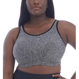 GODDESS Non Wire Sports Bra (6913),40G,Pewter Heather, Pewter Heather, 40G