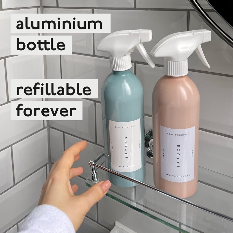 Spruce Duo Starter Kit Bundle: Refillable Multipurpose and Bathroom Cleaning