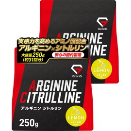 GronG Arginine Citrulline Powder Supplement Lemon Flavor 500g Arginine 187,500mg Citrulline 62,500mg Arginine & Citrulline GronG
