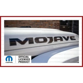 Decal Mods Mojave Hood Graphic Vinyl Decal fits Jeep Wrangler/Mojave JL/JT (2019-2024) Black w/Dark Gray Outline FBDRKGO (Set of 2) | FJ6T2