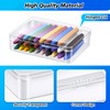 Dcocdeely 20 Pcs Plastic Crayon Box Holds 24 Crayons, Clear