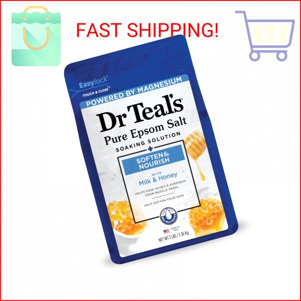 Dr Teal's Epsom Salt Magnesium Soak, Soften & Nourish with