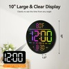 JALL 10" Large Digital Wall Clock with Seconds, Alarm Countdown
