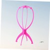 SAFIGLE 1Pc Folding Wig Stand Red Plastic Wig Hanger for