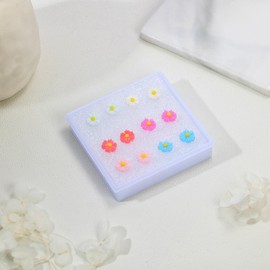 AoedeJ Plastic Earrings for School Hypoallergenic Plastic Earrings for Women Plastic Studs Earrings Colourful Plastic Earrings