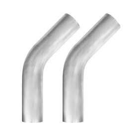 QYFNB 2 Pcs 3" OD 45 Degree Exhaust Pipe, 45° Mandrel Bend Elbow, 304 Stainless Steel, Universal Fit, 5.9 Inch Length, DIY Custom Mandrel Bend Pipe 2PCS