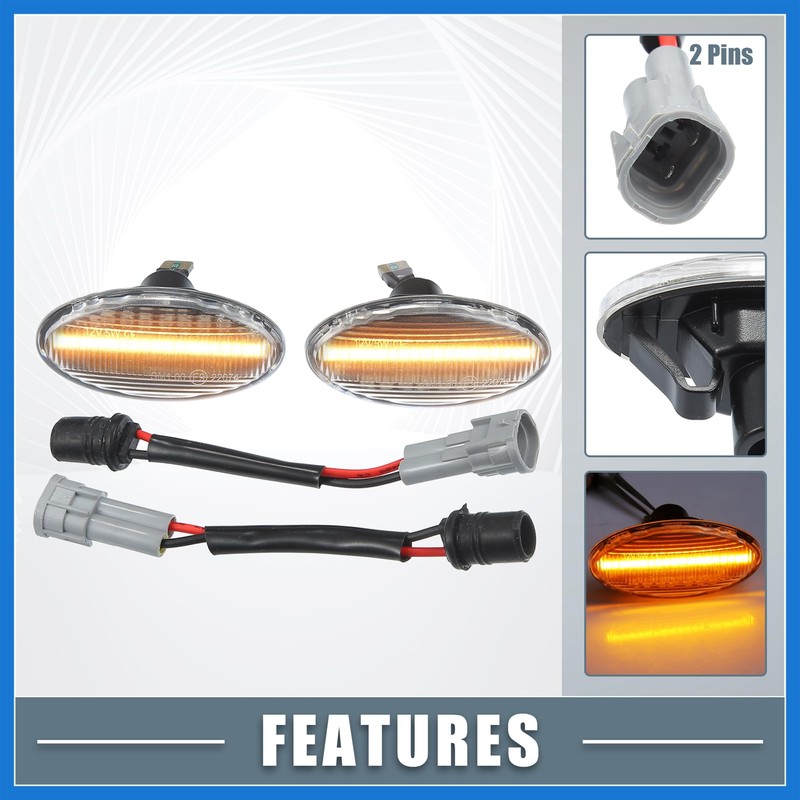 VekAuto LED Side Marker Repeater Indicator Turn Signal Light GJ6A-51-120E