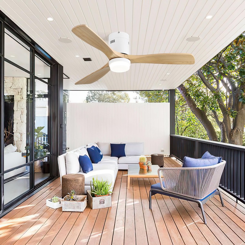 Donext 52" Flush Ceiling Fan Indoor, 3-Timer with Quiet Energy