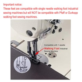CKPSMS Brand - Compatible with/Replacement for JUKI brand DNU-1541 Singer brand CONSEW brand 206RB 225 226 226R 6Sets Walking FEET with Right Left Edge #KP-WF6 (S585R 1/8 3/16 1/4+S585L 1/8 3/16 1/4)