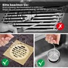 Alriedy Pack of 2 Shower Drain Lifting Hooks, Stainless Steel,