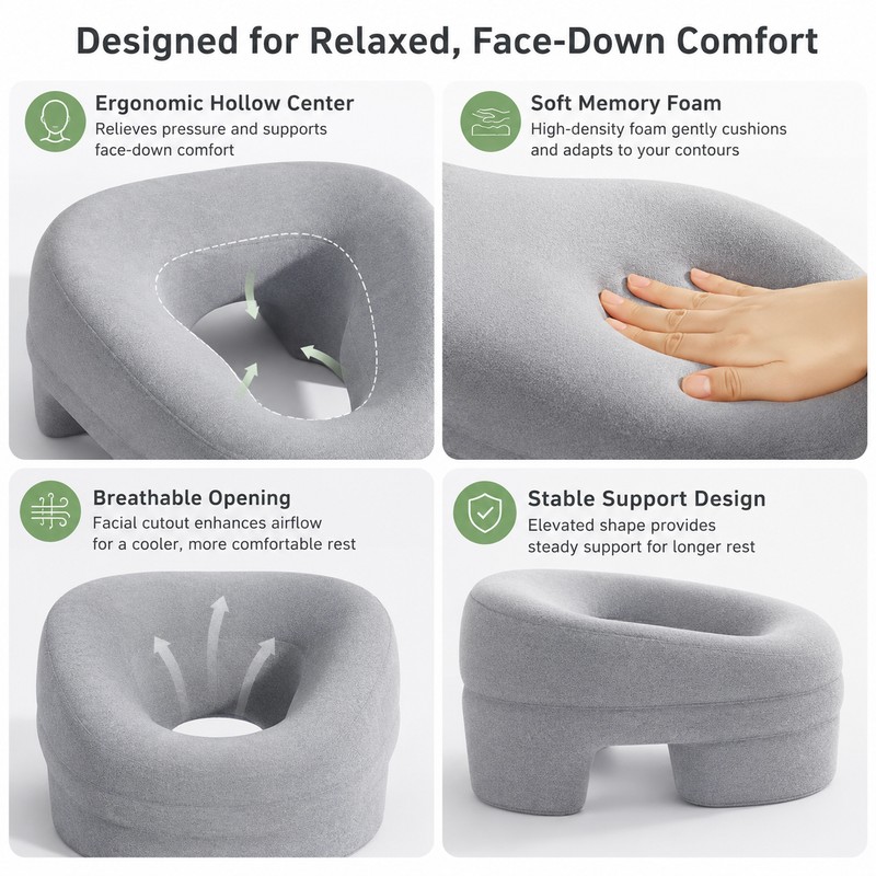 Face Down Massage Pillow for Spa Comfort – Prone Sleeping