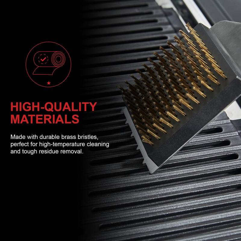 Grillstream Barbecue Cleaning Brush Replacement Heads, Tough Brass Bristles for