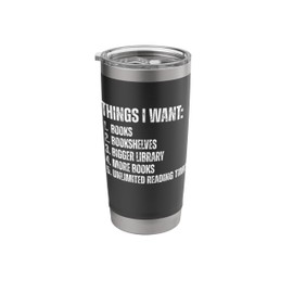 Book Lover Pun for Reading Fiction Nonfiction Reader Fan Stainless Steel Insulated Tumbler