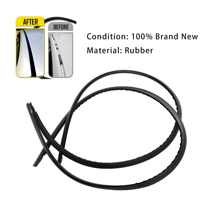 Topteng 2pcs L+R Door Roof Side Molding passend für Honda