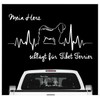 siviwonder Tibet Terrier Tibetan Sticker Car Heart Heartbeat Dog Sticker
