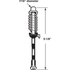 Prime-Line MP6776 Bi-Fold Door Guide Rod, 5-1/8-Inch, Pack of 2, 2 Piece