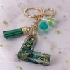SELOVO Bling Keychain Letter Alphabet L Ball Charm Key Ring