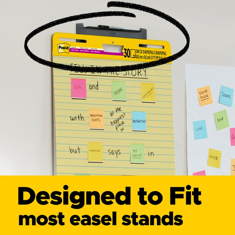 Post-it Super Sticky Easel Pad, 25 x 30 Inches, 30