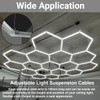 6 Pack 3ft Hexagon LED Lights Lighting Suspension Cables Kit