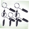 Outanaya 5Pcs Spring Clip Collars for Weightlifting Barbell Clamp for