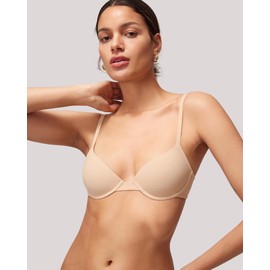 Halobliss T-Shirt Bras for Women Small Breasted Demi Underwire Lightly Lined Bras 32AA-38A Beige 34AA