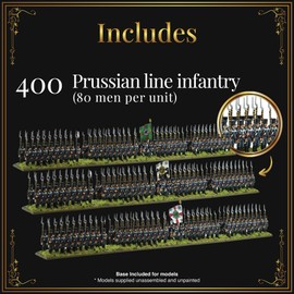 Wargames Delivered Black Powder - Epic Battles: Waterloo Campaign Blücher's Prussian Army Starter Set, Revolutionary War Tabletop Toy Soldiers for Miniature Wargaming by Warlord Games