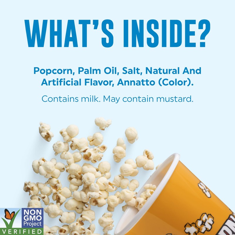 POPFULLY Yellow Cheddar Popcorn, Sharing Bags, Classic Cheese Flavor, Bulk