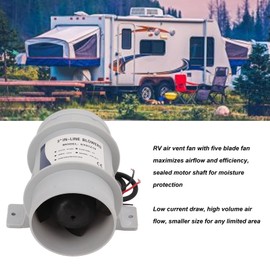 12V Inline Blower, Quiet Operation 3 Inch Inline Duct Fan for Ducting