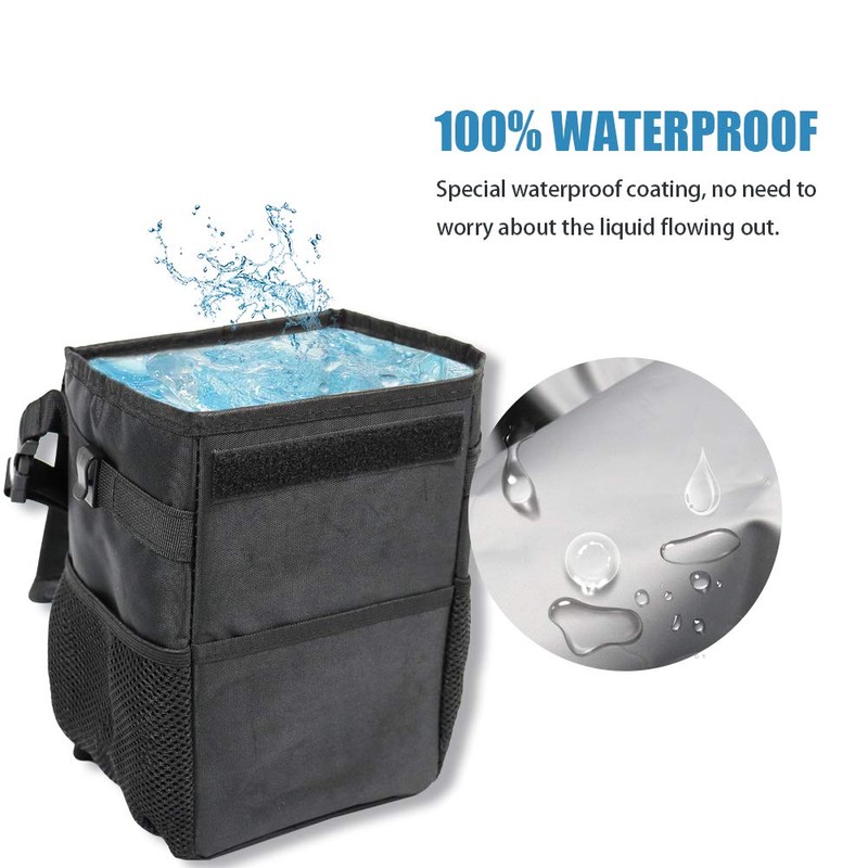 ValueHall Car Trash Can Foldable Waterproof Trash Bin Hanging Garbage
