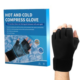 Hand Ice Pack Gloves - Adjustable Hot And Cold Finger Ice Pack - Braces Splints Supports for Recovery Daily Home Desk Offices Sports Hot Day Winter
