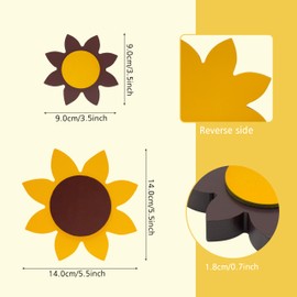 Sunflower Wooden Tiered Tray Decor, Standing Wooden Table Sign, Spring Summer Decor for Home Office Mantel Kitchen Farmhouse Shelf Tabletop Centerpieces