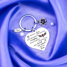 VMHEFAV Sympathy Gifts For Loss Of Loved One Memorial Keychain Gifts for Loss of Mom Dad Best Bereavement Gift Condolence Sympathy Gift Baskets In Memory Of Loved One Grief Funeral Present For Women