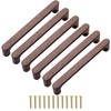 KOVNISE Cabinet Pulls Solid Wood Pulls Dark Walnut Original Wood