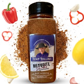 Kent Rollins Mesquite Smoke Seasoning - Gluten Free Mesquite Smoke Meat Rub - Ancho Chile & Sweet Smoke Flavor Dry Rubs for Smoking and Grilling - Ideal for Meat, Beans & Popcorn - 14.5 oz