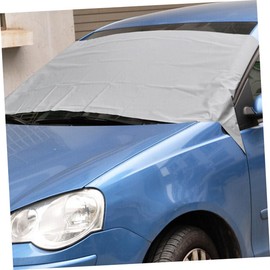 FELTECHELECTR Dual Windproof Frost Guard Ice Cover for Windshield Peva Sunshade Protector Easy to Install Remove Fits Vehicles Keeps Windshield from Ice Scratches