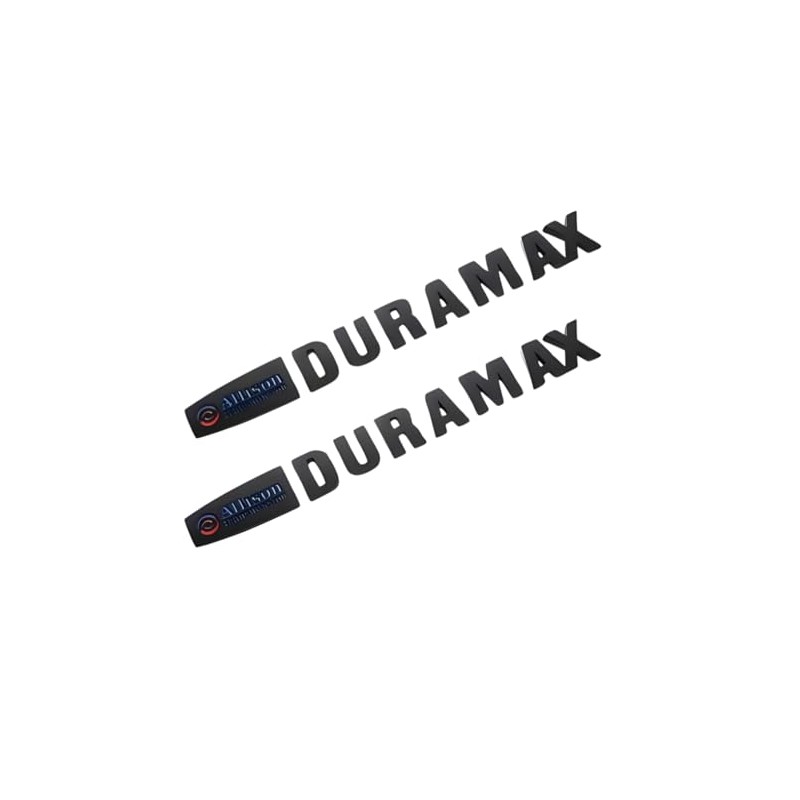 Duramax Badge Emblems 2-Piece in Black with Blue for 2007-2020