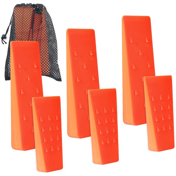 AR-PRO 6 Pack Tree Felling Wedges with Spikes for Safe