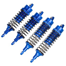 Aluminum Front And Rear Shock Absorber for 1/10 Traxxas Slash 4x4 2WD Rustler VXL Stampede RC Car Upgrade Parts Accessories (Blue B)