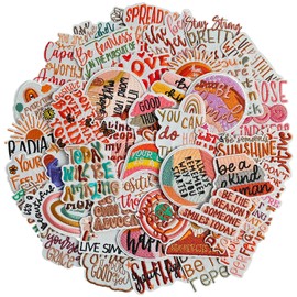 AXEN Postvie Affirmation Patches, Embroidered Iron on/Sew on Patches Postive Words Applique for Clothes, Hat, Backpack, Jeans, DIY Accessories, Pack of 50