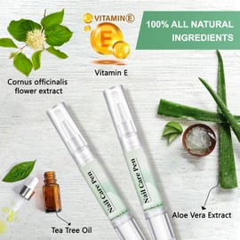 Nail Care Pen 3 Stück, Nagelpflegestift für gepflegte Fingernägel & Fußnägel mit Teebaumöl, Vitamin E & Aloe Vera