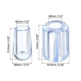 PATIKIL Kitchen Sink Rack Feet, 1Set/30Pcs Plastic Sink Protector Feet with 30Pcs 5mm ID x 10mm OD Bumpers Cover for Sink Rack Grid, Clear