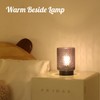 LUSHARBOR Battery Operated Lamp with Timer, Small Decorative Table Lamp