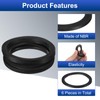 sourcing map 6 Pcs Solid Nitrile Rubber Flat Washer DN100