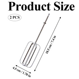 Hand Mixer Beaters 2 Pcs Stainless Steel Beater Electric Egg Beater Accessories Hand Mixer Attachments for Blending Baking Milk Flour