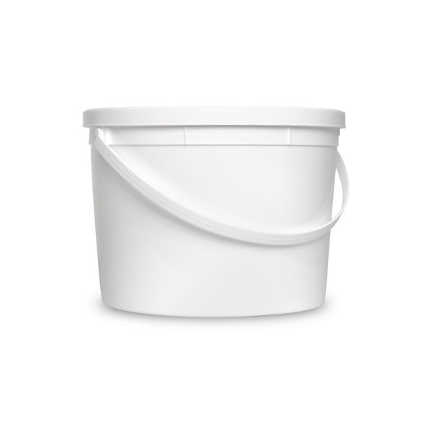Living Whole Foods, 1 Gallon White Bucket & Lid -