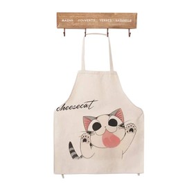 Phantomon Cute Cat Cartoon Apron Cat Funny Face Japanese Creative Comic Apron Adults Size For Baking, Cooking, bbq
