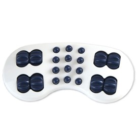 &NE HH-708-NB Urn Roller Navy Blue, Width 7.6 x Height 3.5 inches (19.3 x 8.8 x 3.5 cm), Blue Bamboo Steps, Made in Japan, Massager, Pressure Point Press, Foot Urn, Compact, Portable, Foot, Legs,