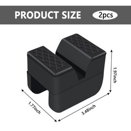 3 Ton Car Jack Stand Pads,Slotted Rubber Pinch Weld Jack Adapter for Protecting Car Chassis,Universal Car Accessories Car Jack Pad for Most Car,Truck,SUV,RV,Van (2PCS)