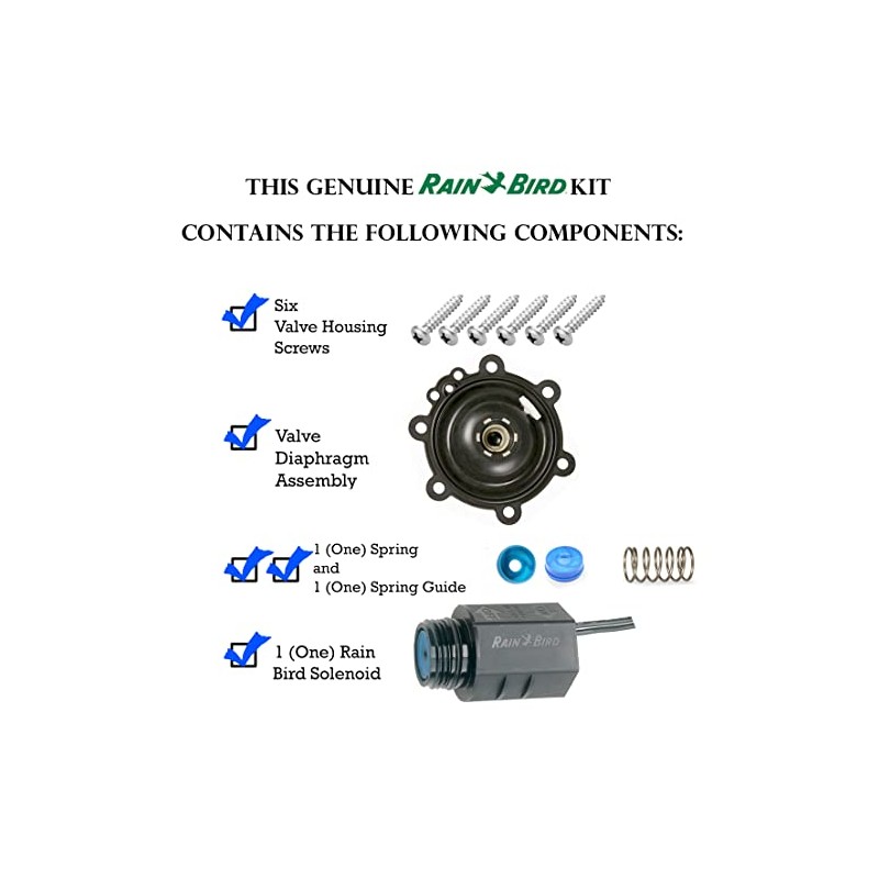 Contractor Rain Bird 075-DV Series Valve Rebuild Kit w/Diaphragm Repair