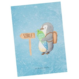 Mr. & Mrs. Panda Postcard Penguin School Cone - Gift, Invitation Birthday, Postcard, Gift for School, First Day of School, School Bag